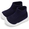 imageEngtoy Baby Shoes Baby Sock Shoes Baby Walking Shoes Infant NonSlip Breathable Slippers with Soft Rubber Sole Baby Boys Girls Slip On SneakersAll Blue