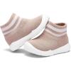 imageEngtoy Baby Shoes Baby Sock Shoes Baby Walking Shoes Infant NonSlip Breathable Slippers with Soft Rubber Sole Baby Boys Girls Slip On SneakersBeige