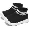 imageEngtoy Baby Shoes Baby Sock Shoes Baby Walking Shoes Infant NonSlip Breathable Slippers with Soft Rubber Sole Baby Boys Girls Slip On SneakersBlack