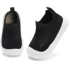 imageEngtoy Baby Shoes Baby Sock Shoes Baby Walking Shoes Infant NonSlip Breathable Slippers with Soft Rubber Sole Baby Boys Girls Slip On SneakersBlack Breathable
