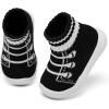 imageEngtoy Baby Shoes Baby Sock Shoes Baby Walking Shoes Infant NonSlip Breathable Slippers with Soft Rubber Sole Baby Boys Girls Slip On SneakersBlack Laces