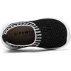 imageEngtoy Baby Shoes Baby Sock Shoes Baby Walking Shoes Infant NonSlip Breathable Slippers with Soft Rubber Sole Baby Boys Girls Slip On SneakersBlack Twill