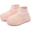 imageEngtoy Baby Shoes Baby Sock Shoes Baby Walking Shoes Infant NonSlip Breathable Slippers with Soft Rubber Sole Baby Boys Girls Slip On SneakersCoral Pink