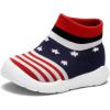 imageEngtoy Baby Shoes Baby Sock Shoes Baby Walking Shoes Infant NonSlip Breathable Slippers with Soft Rubber Sole Baby Boys Girls Slip On SneakersFlag