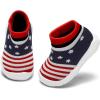 imageEngtoy Baby Shoes Baby Sock Shoes Baby Walking Shoes Infant NonSlip Breathable Slippers with Soft Rubber Sole Baby Boys Girls Slip On SneakersFlag