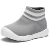 imageEngtoy Baby Shoes Baby Sock Shoes Baby Walking Shoes Infant NonSlip Breathable Slippers with Soft Rubber Sole Baby Boys Girls Slip On SneakersGrey