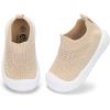 imageEngtoy Baby Shoes Baby Sock Shoes Baby Walking Shoes Infant NonSlip Breathable Slippers with Soft Rubber Sole Baby Boys Girls Slip On SneakersKhaki Breathable