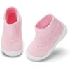 imageEngtoy Baby Shoes Baby Sock Shoes Baby Walking Shoes Infant NonSlip Breathable Slippers with Soft Rubber Sole Baby Boys Girls Slip On SneakersLight Pink