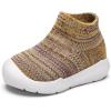 imageEngtoy Baby Shoes Baby Sock Shoes Baby Walking Shoes Infant NonSlip Breathable Slippers with Soft Rubber Sole Baby Boys Girls Slip On SneakersMix Mustard