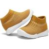 imageEngtoy Baby Shoes Baby Sock Shoes Baby Walking Shoes Infant NonSlip Breathable Slippers with Soft Rubber Sole Baby Boys Girls Slip On SneakersMustard