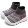 imageEngtoy Baby Shoes Baby Sock Shoes Baby Walking Shoes Infant NonSlip Breathable Slippers with Soft Rubber Sole Baby Boys Girls Slip On SneakersMutigrey