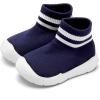 imageEngtoy Baby Shoes Baby Sock Shoes Baby Walking Shoes Infant NonSlip Breathable Slippers with Soft Rubber Sole Baby Boys Girls Slip On SneakersNavy Blue