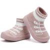 imageEngtoy Baby Shoes Baby Sock Shoes Baby Walking Shoes Infant NonSlip Breathable Slippers with Soft Rubber Sole Baby Boys Girls Slip On SneakersPink Laces