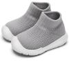 imageEngtoy Baby Shoes Baby Sock Shoes Baby Walking Shoes Infant NonSlip Breathable Slippers with Soft Rubber Sole Baby Boys Girls Slip On SneakersPure Grey