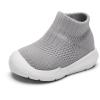 imageEngtoy Baby Shoes Baby Sock Shoes Baby Walking Shoes Infant NonSlip Breathable Slippers with Soft Rubber Sole Baby Boys Girls Slip On SneakersPure Grey