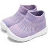imageEngtoy Baby Shoes Baby Sock Shoes Baby Walking Shoes Infant NonSlip Breathable Slippers with Soft Rubber Sole Baby Boys Girls Slip On SneakersPurple
