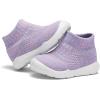 imageEngtoy Baby Shoes Baby Sock Shoes Baby Walking Shoes Infant NonSlip Breathable Slippers with Soft Rubber Sole Baby Boys Girls Slip On SneakersPurple