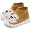 imageEngtoy Baby Shoes Baby Sock Shoes Baby Walking Shoes Infant NonSlip Breathable Slippers with Soft Rubber Sole Baby Boys Girls Slip On SneakersYellow Monkey