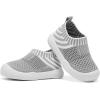 imageEngtoy Baby Shoes Boys Girls Walking Shoes Infant Lightweight Breathable Mesh Shoes Baby Sock Shoes NonSlip Shoes with Soft Rubber Sole SneakerGrey
