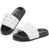 imageEngtoy Kid Boys Girls Slides Sandals For Kid Unisex Child Slippers Lightweight Nonslip Open Toe Comfy Shower Beach Funny Slide SandalsBlackWhite