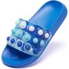imageEngtoy Kid Boys Girls Slides Sandals For Kid Unisex Child Slippers Lightweight Nonslip Open Toe Comfy Shower Beach Funny Slide SandalsPale Blue