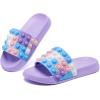 imageEngtoy Kid Boys Girls Slides Sandals For Kid Unisex Child Slippers Lightweight Nonslip Open Toe Comfy Shower Beach Funny Slide SandalsPurpleblue