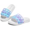 imageEngtoy Kid Boys Girls Slides Sandals For Kid Unisex Child Slippers Lightweight Nonslip Open Toe Comfy Shower Beach Funny Slide SandalsWhiteblue