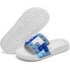 imageEngtoy Kid Boys Girls Slides Sandals For Kid Unisex Child Slippers Lightweight Nonslip Open Toe Comfy Shower Beach Funny Slide SandalsWhitegrey