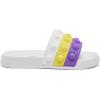 imageEngtoy Kid Boys Girls Slides Sandals For Kid Unisex Child Slippers Lightweight Nonslip Open Toe Comfy Shower Beach Funny Slide SandalsWhitepurple