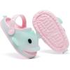 imageEngtoy Kids Shark Slides Toddler Cloud Shark Slides Boys Girls lights Clogs Open Toe Dolphin Sandals Shark Slippers NonSlip Beach ShoesGreen1