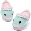 imageEngtoy Kids Shark Slides Toddler Cloud Shark Slides Boys Girls lights Clogs Open Toe Dolphin Sandals Shark Slippers NonSlip Beach ShoesGreen1