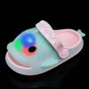 imageEngtoy Kids Shark Slides Toddler Cloud Shark Slides Boys Girls lights Clogs Open Toe Dolphin Sandals Shark Slippers NonSlip Beach ShoesGreen1