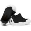 imageEngtoy Toddler Sock Shoes Baby First Walking Shoes Boys Girls Slippers Kids Five Fingers ClosedToe Slip On SneakerPure Black