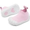 imageEngtoy Toddler Sock Shoes Baby First Walking Shoes Boys Girls Slippers Kids Five Fingers ClosedToe Slip On SneakerPure Pink