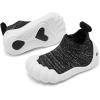 imageEngtoy Toddler Sock Shoes Baby First Walking Shoes Boys Girls Slippers Kids Five Fingers ClosedToe Slip On SneakerSpotted Black White