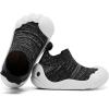 imageEngtoy Toddler Sock Shoes Baby First Walking Shoes Boys Girls Slippers Kids Five Fingers ClosedToe Slip On SneakerSpotted Black White