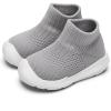 imageEngtoy Baby Shoes Baby Sock Shoes Baby Walking Shoes Infant NonSlip Breathable Slippers with Soft Rubber Sole Baby Boys Girls Slip On SneakersPure Grey