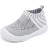 imageEngtoy Baby Shoes Boys Girls Walking Shoes Infant Lightweight Breathable Mesh Shoes Baby Sock Shoes NonSlip Shoes with Soft Rubber Sole SneakerGrey