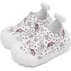 imageEngtoy Toddler Sock Shoes Baby First Walking Shoes Boys Girls Slippers Kids Five Fingers ClosedToe Slip On SneakerRainbow Pink