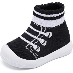 imageEngtoy Baby Shoes Baby Sock Shoes Baby Walking Shoes Infant NonSlip Breathable Slippers with Soft Rubber Sole Baby Boys Girls Slip On SneakersBlack Laces