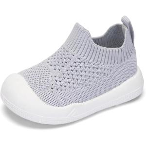 imageEngtoy Baby Shoes Baby Sock Shoes Baby Walking Shoes Infant NonSlip Breathable Slippers with Soft Rubber Sole Baby Boys Girls Slip On SneakersGrey Breathable