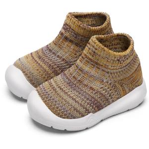 imageEngtoy Baby Shoes Baby Sock Shoes Baby Walking Shoes Infant NonSlip Breathable Slippers with Soft Rubber Sole Baby Boys Girls Slip On SneakersMix Mustard