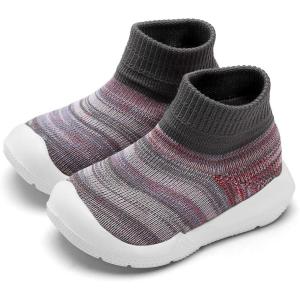 imageEngtoy Baby Shoes Baby Sock Shoes Baby Walking Shoes Infant NonSlip Breathable Slippers with Soft Rubber Sole Baby Boys Girls Slip On SneakersMutigrey