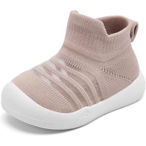 imageEngtoy Baby Shoes Baby Sock Shoes Baby Walking Shoes Infant NonSlip Breathable Slippers with Soft Rubber Sole Baby Boys Girls Slip On SneakersPink Mesh