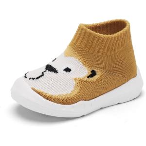 imageEngtoy Baby Shoes Baby Sock Shoes Baby Walking Shoes Infant NonSlip Breathable Slippers with Soft Rubber Sole Baby Boys Girls Slip On SneakersYellow Monkey