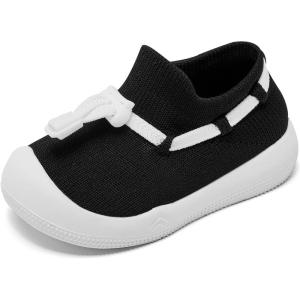 imageEngtoy Baby Shoes Baby Walking Shoes Baby Boys girls Shoes Infant NonSlip Breathable Lightweight Slip On SneakersBlack