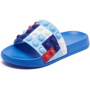 imageEngtoy Kid Boys Girls Slides Sandals For Kid Unisex Child Slippers Lightweight Nonslip Open Toe Comfy Shower Beach Funny Slide SandalsBluered