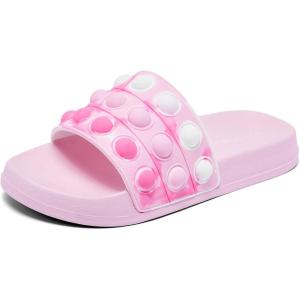 imageEngtoy Kid Boys Girls Slides Sandals For Kid Unisex Child Slippers Lightweight Nonslip Open Toe Comfy Shower Beach Funny Slide SandalsPale Pink