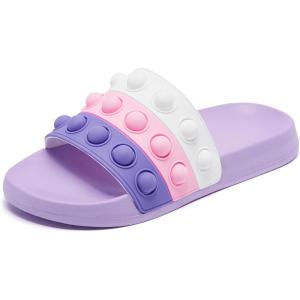 imageEngtoy Kid Boys Girls Slides Sandals For Kid Unisex Child Slippers Lightweight Nonslip Open Toe Comfy Shower Beach Funny Slide SandalsPurplepink