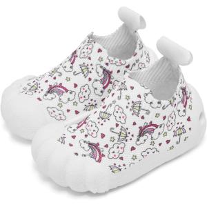 imageEngtoy Toddler Sock Shoes Baby First Walking Shoes Boys Girls Slippers Kids Five Fingers ClosedToe Slip On SneakerRainbow Pink